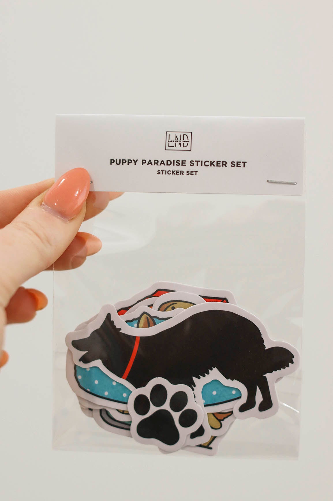 puppy themed 12 pack of stickers