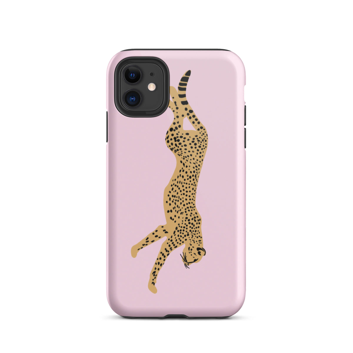 Iphone 11 cheetah pink phone case glossy