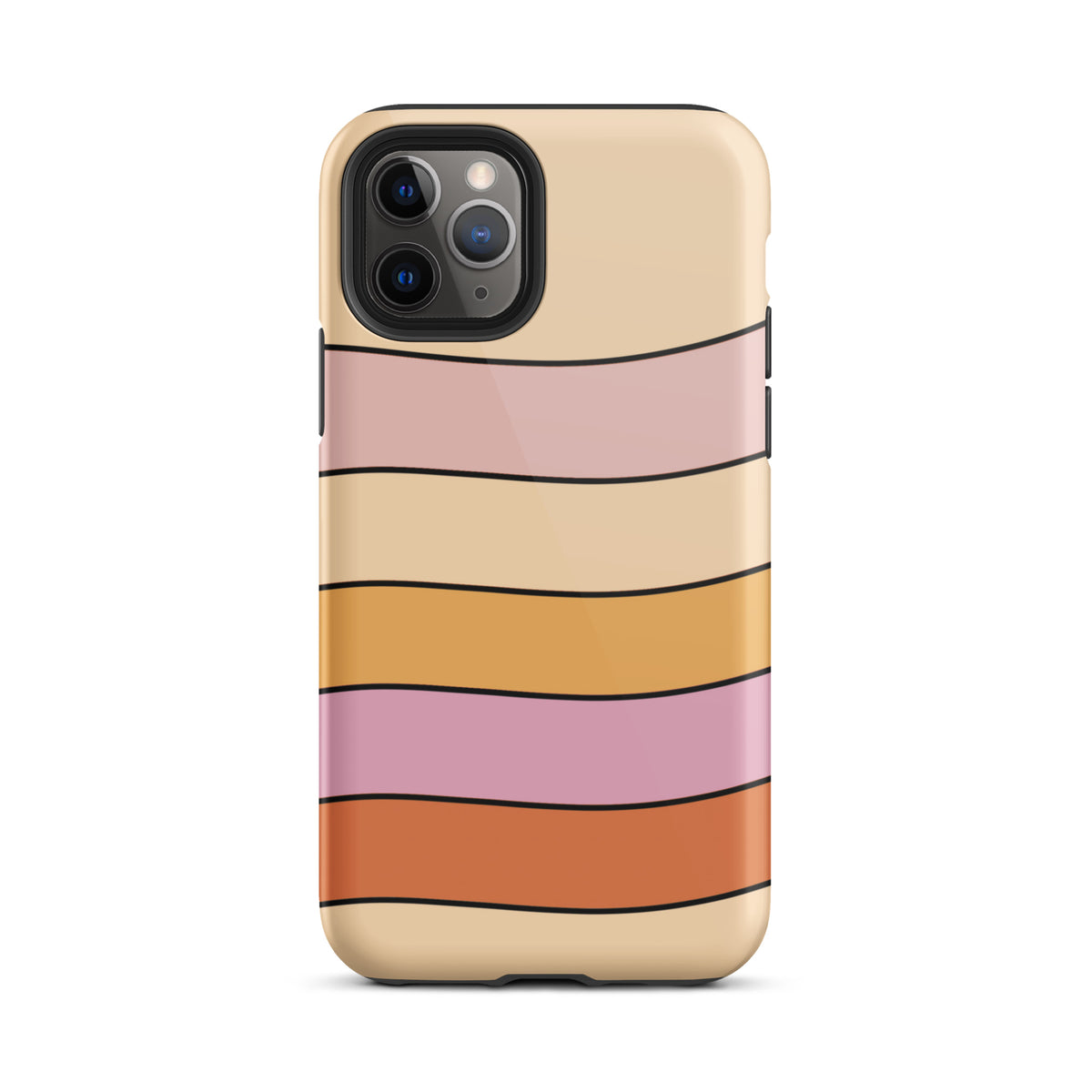 Pink stripe iphone 11 pro phone case