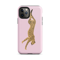 Iphone 11 pro cheetah pink phone case glossy