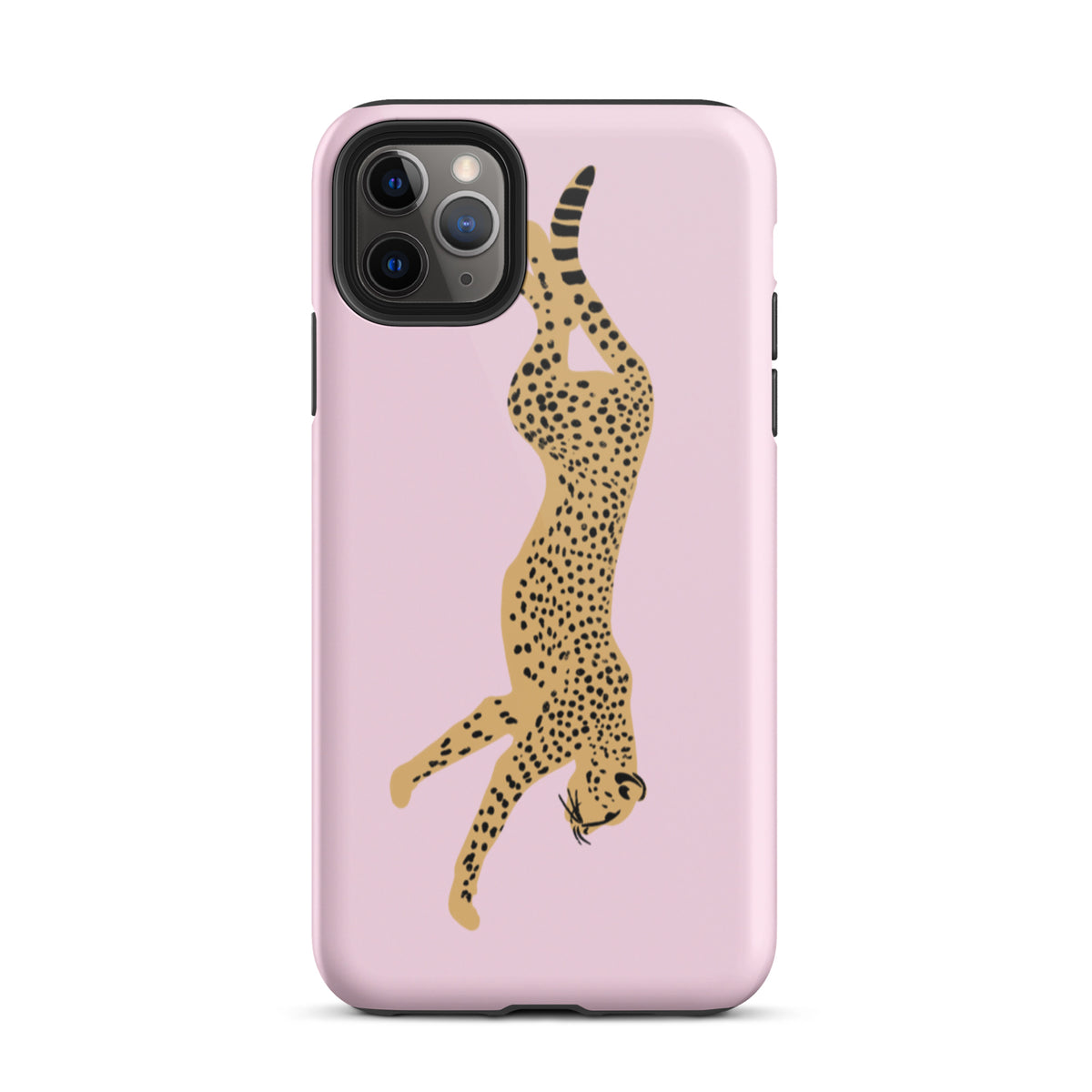 Iphone 11 pro cheetah pink phone case glossy