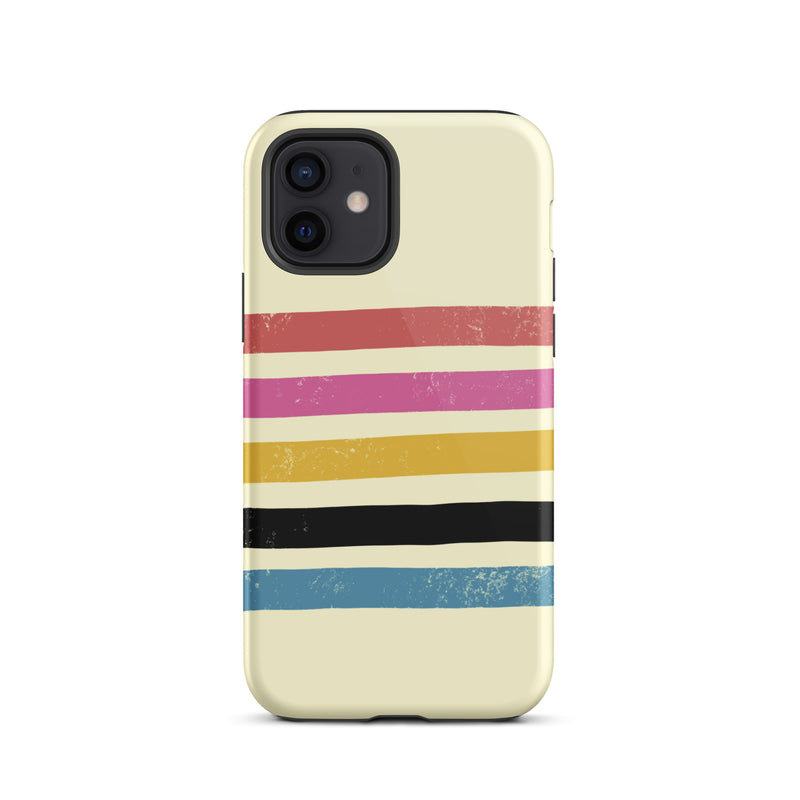 multicolor striped iphone case