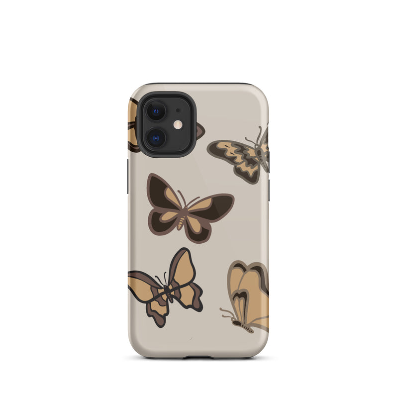 tan butterfly iphone case