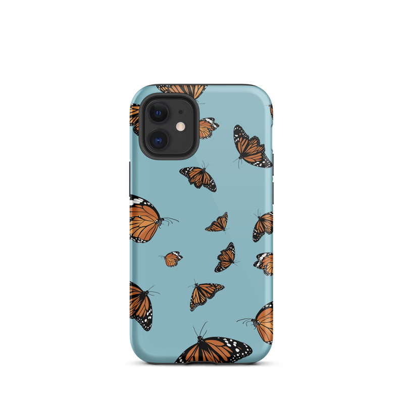 Blue butterfly iPhone case