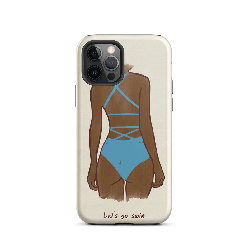 Lets go swim iphone case