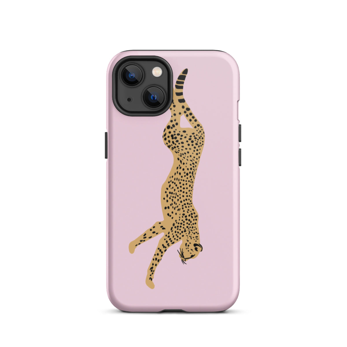 Iphone 13 cheetah pink phone case glossy