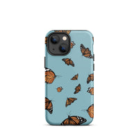 Blue butterfly iPhone case
