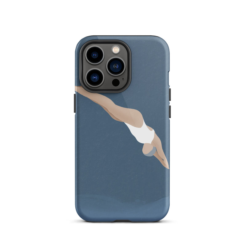 Iphone case with a girl diving