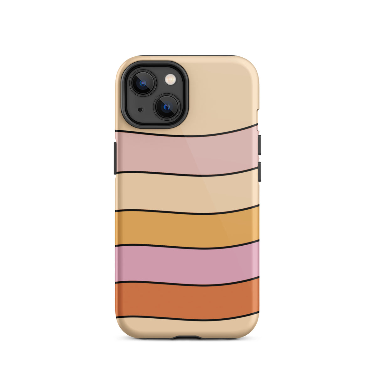 Pink stripe iphone 14 phone case