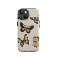 tan butterfly iphone case