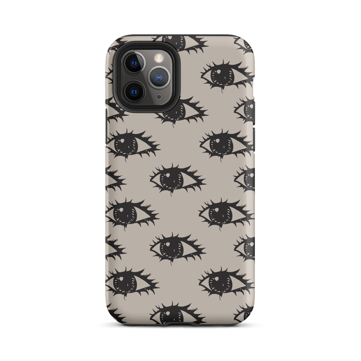 Tan Iphone phone case with eyes
