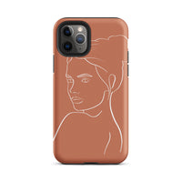 Iphone 11 phone case face line drawing 