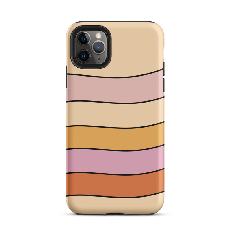 Pink stripe iphone 11 pro max phone case