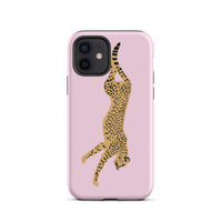 Iphone 12 cheetah pink phone case matte