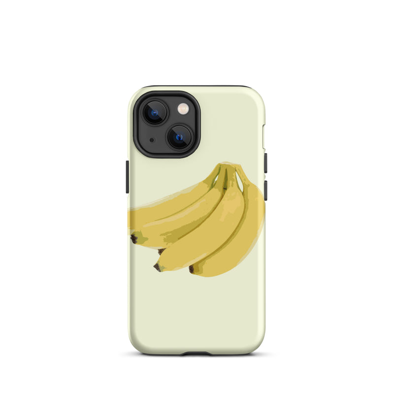 Yellow Iphone case with bananas on it