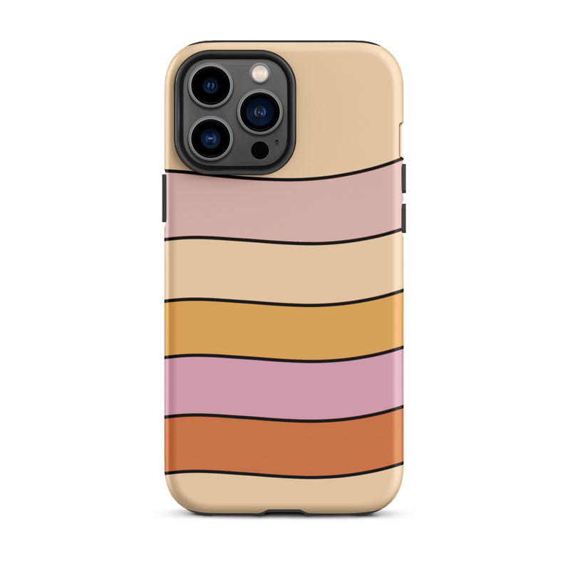 Pink stripe iphone 13 pro max phone case