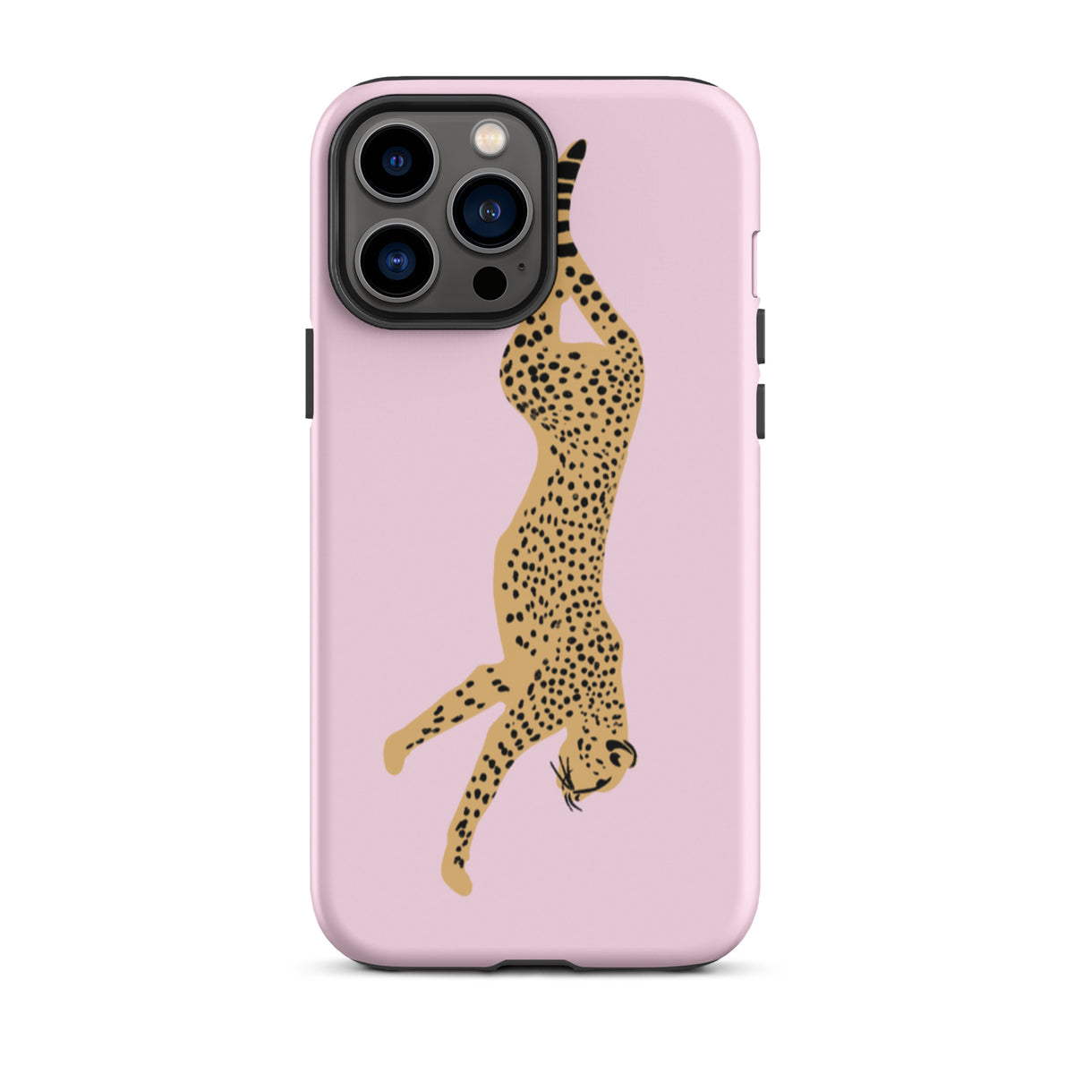 Iphone 13 pro cheetah pink phone case matte