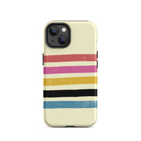 multicolor striped iphone case